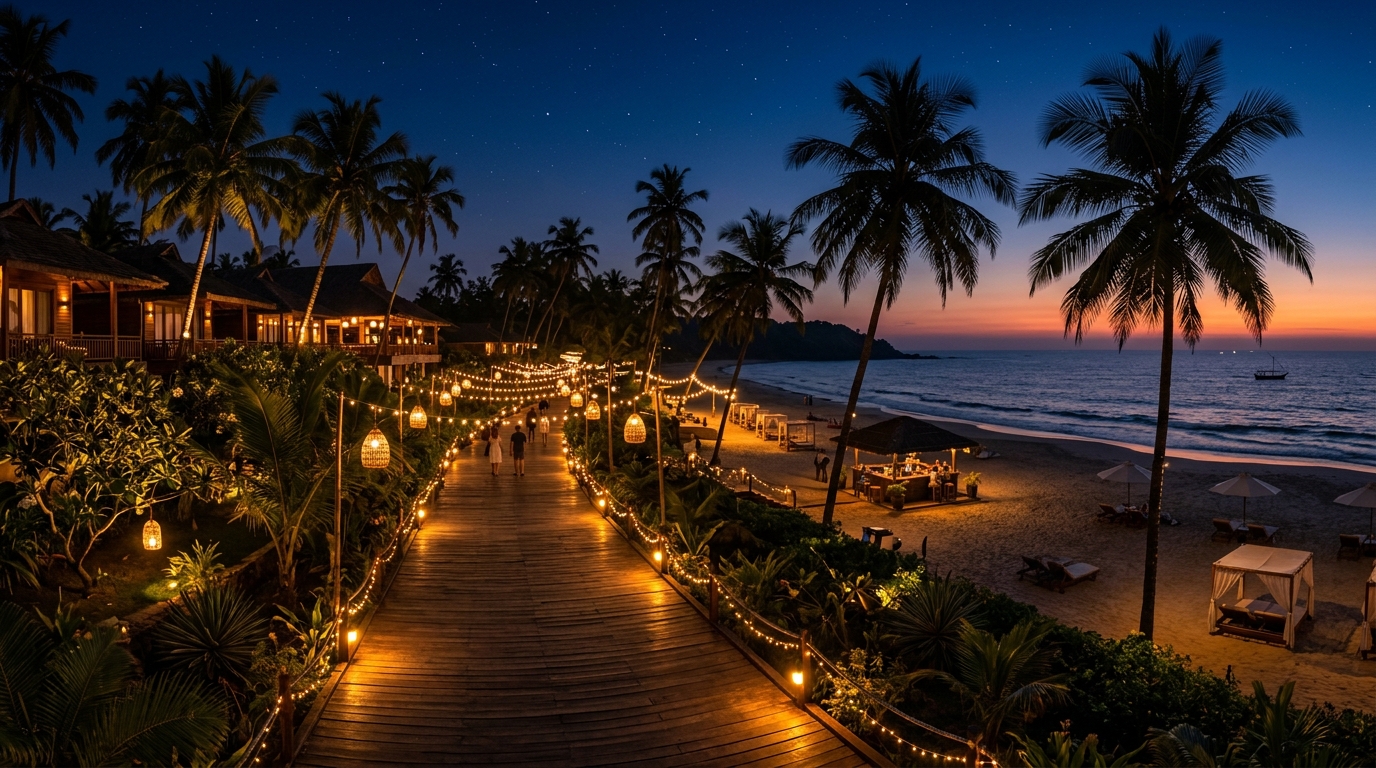 Hunter Beach Resort Night